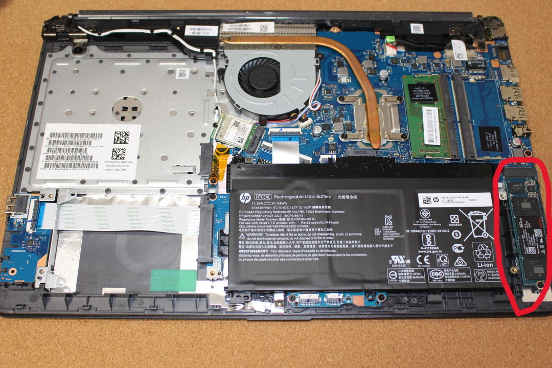 HP 250 G7 （1K4B4AV）に搭載されていたSSD