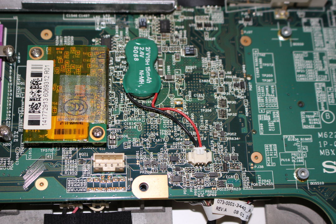SONY PCG-2C7NのCMOS・RTC電池