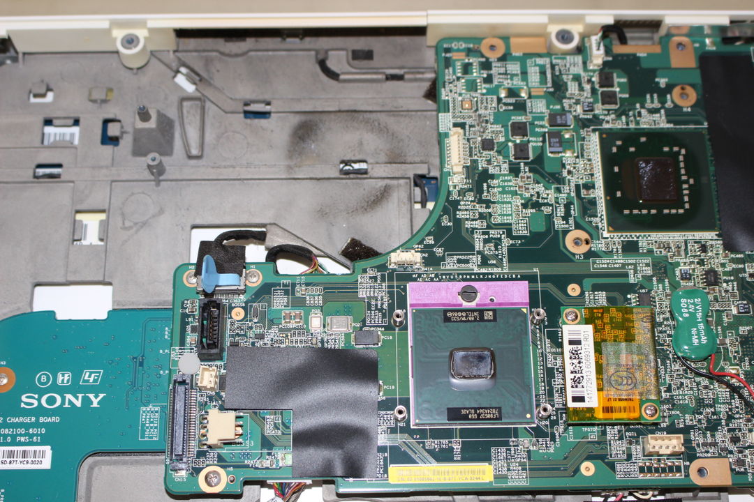 SONY PCG-2C7N ヒートシンク・ヒートパイプの取り外し・確認写真 6